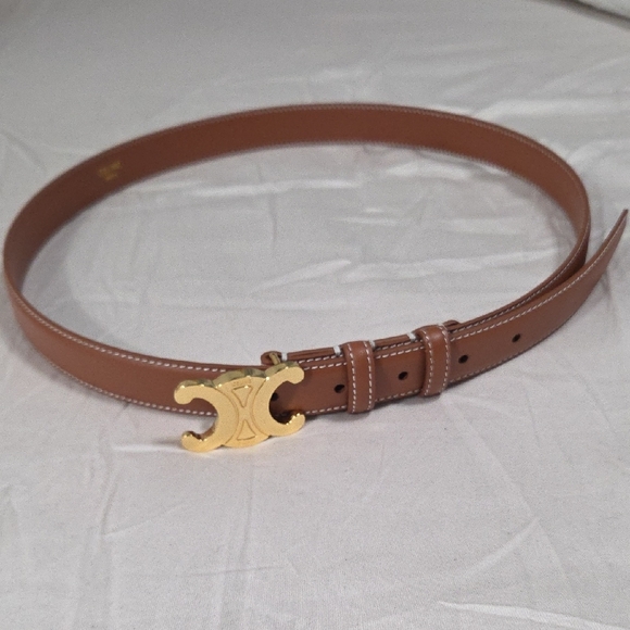 Celine Triomphe Belt Brown Leather 90cm - Picture 12 of 16